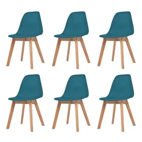 Dining chairs 6 units turquoise plastic by vidaXL, dining chairs - Ref: Foro24-244782, Price: 228,97 €, Discount: %