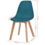 Dining chairs 6 units turquoise plastic by vidaXL, dining chairs - Ref: Foro24-244782, Price: 228,97 €, Discount: %