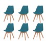 Dining chairs 6 units turquoise plastic by vidaXL, dining chairs - Ref: Foro24-274853, Price: 316,44 €, Discount: %
