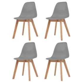 Dining chairs 4 units gray plastic by vidaXL, dining chairs - Ref: Foro24-244775, Price: 186,44 €, Discount: %