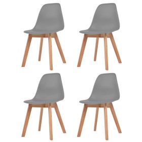 Esszimmerstühle 4 Einheiten aus grauem Kunststoff von vidaXL, Essstühle - Ref: Foro24-244775, Preis: 197,48 €, Rabatt: %