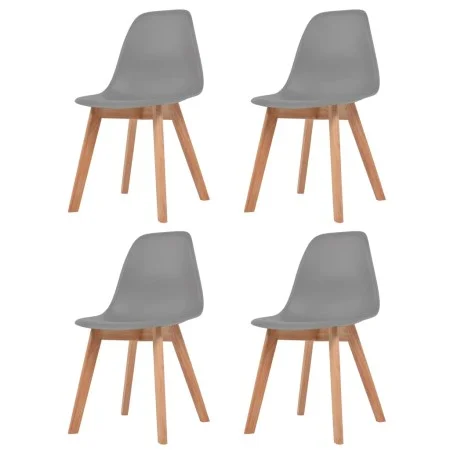 Esszimmerstühle 4 Einheiten aus grauem Kunststoff von vidaXL, Essstühle - Ref: Foro24-244775, Preis: 194,04 €, Rabatt: %