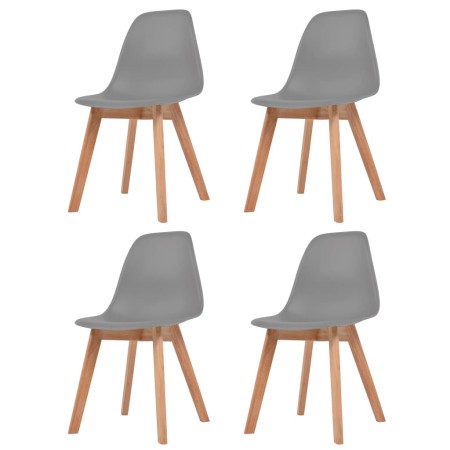 Esszimmerstühle 4 Einheiten aus grauem Kunststoff von vidaXL, Essstühle - Ref: Foro24-244775, Preis: 197,48 €, Rabatt: %