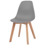 Esszimmerstühle 4 Einheiten aus grauem Kunststoff von vidaXL, Essstühle - Ref: Foro24-244775, Preis: 197,48 €, Rabatt: %