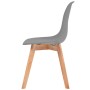 Esszimmerstühle 4 Einheiten aus grauem Kunststoff von vidaXL, Essstühle - Ref: Foro24-244775, Preis: 197,48 €, Rabatt: %