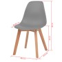 Esszimmerstühle 4 Einheiten aus grauem Kunststoff von vidaXL, Essstühle - Ref: Foro24-244775, Preis: 197,48 €, Rabatt: %