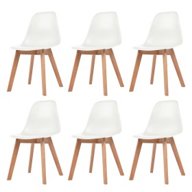 Dining chairs 6 units white plastic by vidaXL, dining chairs - Ref: Foro24-244773, Price: 242,73 €, Discount: %