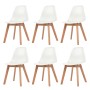 Dining chairs 6 units white plastic by vidaXL, dining chairs - Ref: Foro24-244773, Price: 229,60 €, Discount: %