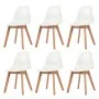 Sillas de comedor 6 unidades plástico blanco de vidaXL, Sillas de comedor - Ref: Foro24-244773, Precio: 238,89 €, Descuento: %