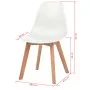 Sillas de comedor 6 unidades plástico blanco de vidaXL, Sillas de comedor - Ref: Foro24-244773, Precio: 238,89 €, Descuento: %