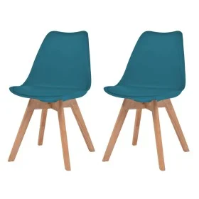 Dining chairs 2 units turquoise plastic by vidaXL, dining chairs - Ref: Foro24-244789, Price: 148,29 €, Discount: %