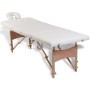 Folding massage table 4 zones cream wood structure by vidaXL, massage tables - Ref: Foro24-110096, Price: 206,16 €, Discount: %