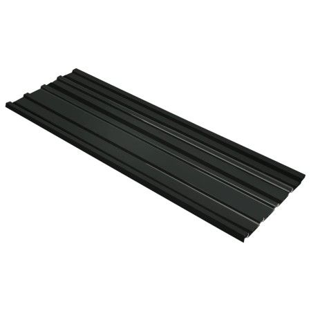 Panel para tejado 12 unidades acero galvanizado gris antracita de vidaXL, Techo - Ref: Foro24-145720, Precio: 73,10 €, Descue...