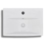 White Faucet/Drain Hollow Ceramic Rectangular Basin by vidaXL, Sinks - Ref: Foro24-141932, Price: 66,48 €, Discount: %