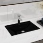 Black Rectangular Hollow Ceramic Faucet/Drain Basin by vidaXL, Sinks - Ref: Foro24-141933, Price: 72,47 €, Discount: %