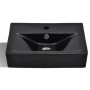 Black Rectangular Hollow Ceramic Faucet/Drain Basin by vidaXL, Sinks - Ref: Foro24-141933, Price: 72,47 €, Discount: %