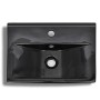 Schwarzer, rechteckiger, hohler Keramik-Wasserhahn/Ablaufbecken von vidaXL, Sinkt - Ref: Foro24-141933, Preis: 72,47 €, Rabat...