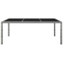 Mesa de comedor de jardín ratán sintético gris 200x150x74 cm de vidaXL, Mesas de jardín - Ref: Foro24-46130, Precio: 181,92 €...