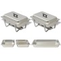 2-teiliges Buffet-Essenswärmer-Set aus Edelstahl von vidaXL, Wilderer - Ref: Foro24-50528, Preis: 137,44 €, Rabatt: %