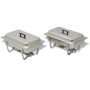 2-teiliges Buffet-Essenswärmer-Set aus Edelstahl von vidaXL, Wilderer - Ref: Foro24-50528, Preis: 137,44 €, Rabatt: %