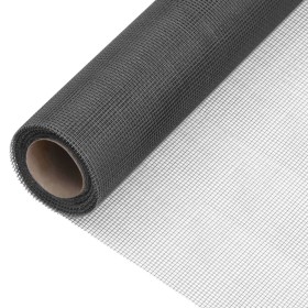Malla mosquitera de fibra de vidrio negra 80x500 cm en Paneles de vallas | Comprar online en Foro24