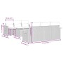 Set sofás de jardín 7 piezas y cojines ratán sintético beige