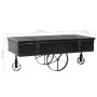 Mesa de centro de madera MDF y abeto 110x55x43 cm