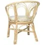 Dining chair with gray natural rattan and linen cushion by vidaXL, dining chairs - Ref: Foro24-325475, Price: 196,41 €, Disco...