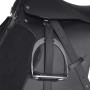 Set de montura de caballo de 16" y cuero negro 14 cm, 5 en 1