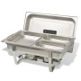 2-teiliges Buffet-Essenswärmer-Set aus Edelstahl von vidaXL, Wilderer - Ref: Foro24-50528, Preis: 137,44 €, Rabatt: %