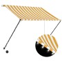 Ein ausfahrbares Markisentuch mit gelben und weißen LEDs, 150x150 cm. von vidaXL, Markisen - Ref: Foro24-145908, Preis: 42,39...
