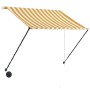 Ein ausfahrbares Markisentuch mit gelben und weißen LEDs, 150x150 cm. von vidaXL, Markisen - Ref: Foro24-145908, Preis: 42,39...