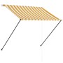 Ein ausfahrbares Markisentuch mit gelben und weißen LEDs, 150x150 cm. von vidaXL, Markisen - Ref: Foro24-145908, Preis: 42,39...