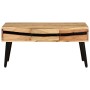 Mesa de centro de madera maciza de acacia 88x50x42 cm