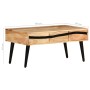 Mesa de centro de madera maciza de acacia 88x50x42 cm