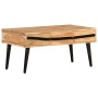 Mesa de centro de madera maciza de acacia 88x50x42 cm