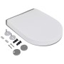 Square white soft-closing and quick-release toilet seat by vidaXL, Toilet and bidet seats - Ref: Foro24-141765, Price: 31,04 ...