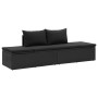 Tumbona con cojines ratán sintético negro de vidaXL, Tumbonas - Ref: Foro24-46224, Precio: 210,25 €, Descuento: %