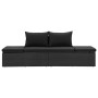 Tumbona con cojines ratán sintético negro de vidaXL, Tumbonas - Ref: Foro24-46224, Precio: 210,25 €, Descuento: %