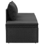Tumbona con cojines ratán sintético negro de vidaXL, Tumbonas - Ref: Foro24-46224, Precio: 210,25 €, Descuento: %