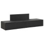 Tumbona con cojines ratán sintético negro de vidaXL, Tumbonas - Ref: Foro24-46224, Precio: 210,25 €, Descuento: %