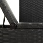 Tumbona con cojines ratán sintético negro de vidaXL, Tumbonas - Ref: Foro24-46224, Precio: 210,25 €, Descuento: %