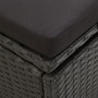 Tumbona con cojines ratán sintético negro de vidaXL, Tumbonas - Ref: Foro24-46224, Precio: 210,25 €, Descuento: %
