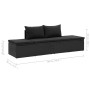 Tumbona con cojines ratán sintético negro de vidaXL, Tumbonas - Ref: Foro24-46224, Precio: 210,25 €, Descuento: %