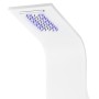 Columna panel de ducha aluminio blanco 20x44x130 cm de vidaXL, Boquillas de chorro para bañeras y duchas - Ref: Foro24-142995...