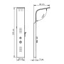 Columna panel de ducha aluminio blanco 20x44x130 cm de vidaXL, Boquillas de chorro para bañeras y duchas - Ref: Foro24-142995...
