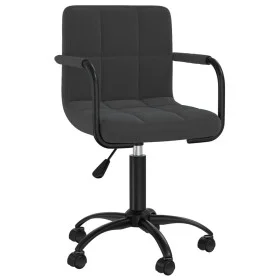 Silla de comedor giratoria de terciopelo negro de vidaXL, Sillas de comedor - Ref: Foro24-3088031, Precio: 88,54 €, Descuento: %