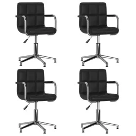 Drehbare Esszimmerstühle 4 Einheiten aus schwarzem Kunstleder von vidaXL, Essstühle - Ref: Foro24-3088073, Preis: 288,57 €, R...