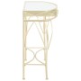 Mesa auxiliar estilo francés metal 82x39x76 cm dorada de vidaXL, Mesas auxiliares - Ref: Foro24-245936, Precio: 89,67 €