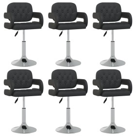 Drehbare Esszimmerstühle 6-teilig aus schwarzem Kunstleder von vidaXL, Essstühle - Ref: Foro24-3089117, Preis: 484,80 €, Raba...